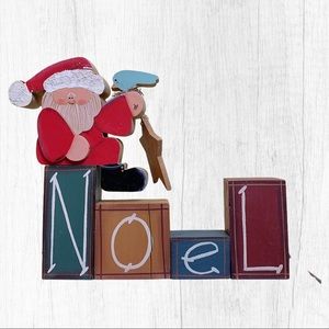Noel mantle display Christmas decor Santa Claus